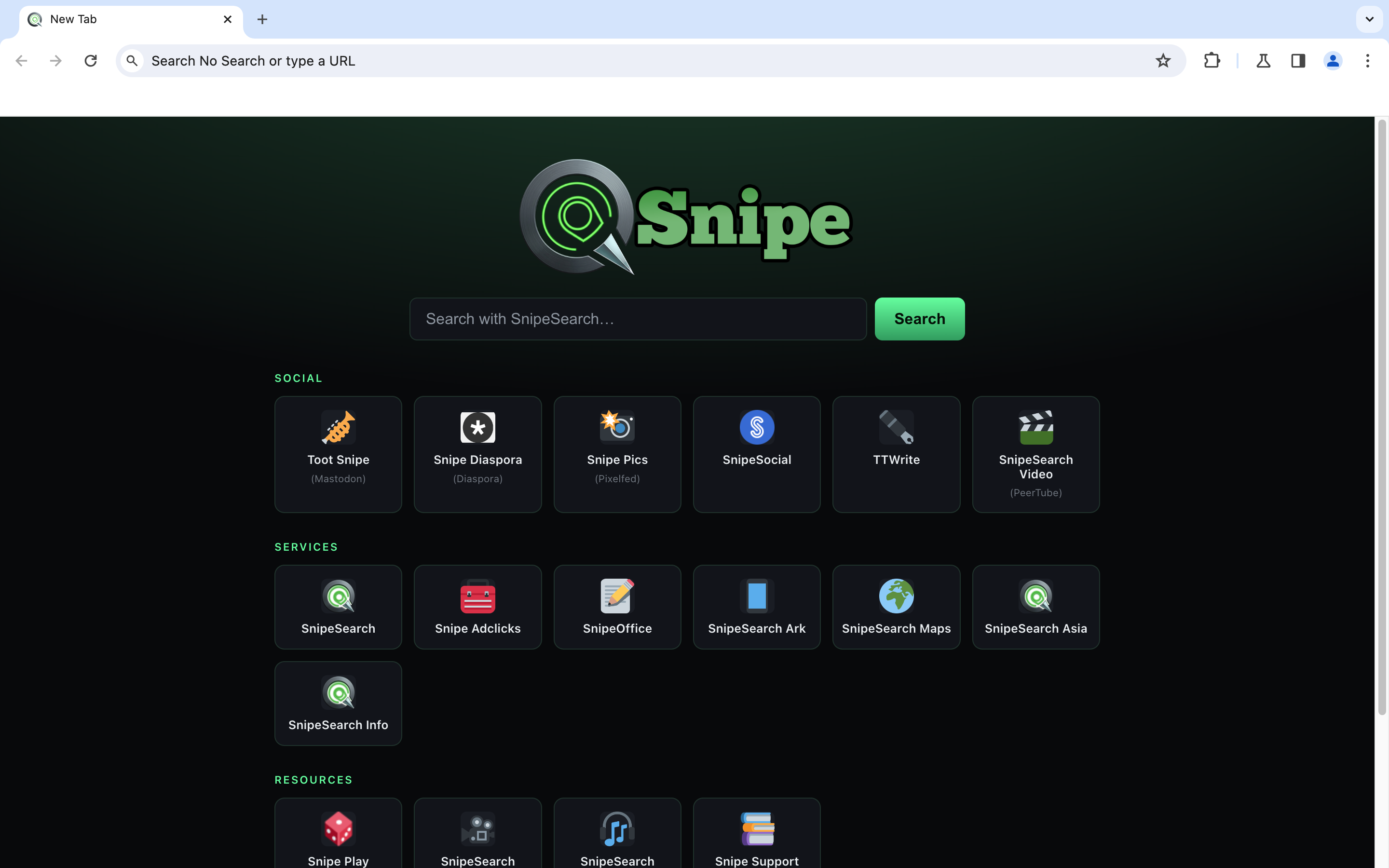 Snipe new tab on macOS 12